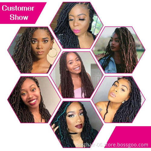 2021 wholesale Faux Locs Crochet Braids 24inch Nu locs synthetic Dreadlocs hair extension passion twist for women